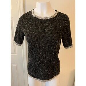 CAbi Coco Shell Tweed Short Sleeve Top Style #542